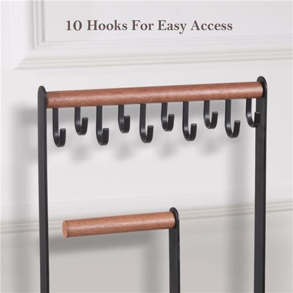 black jewelry stand organizer holder necklace earring bracelet ring display - Picture 6 of 7